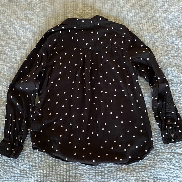 Women’s Perfect Shirt Black & White Polka Dot Button Shirt - Picture 3 of 3